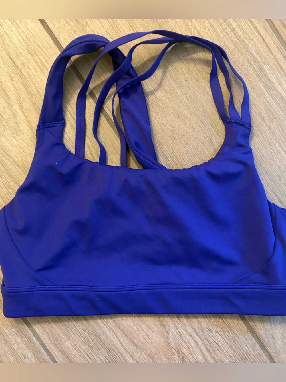 Athleta Deep Purple Strappy Sports Bra